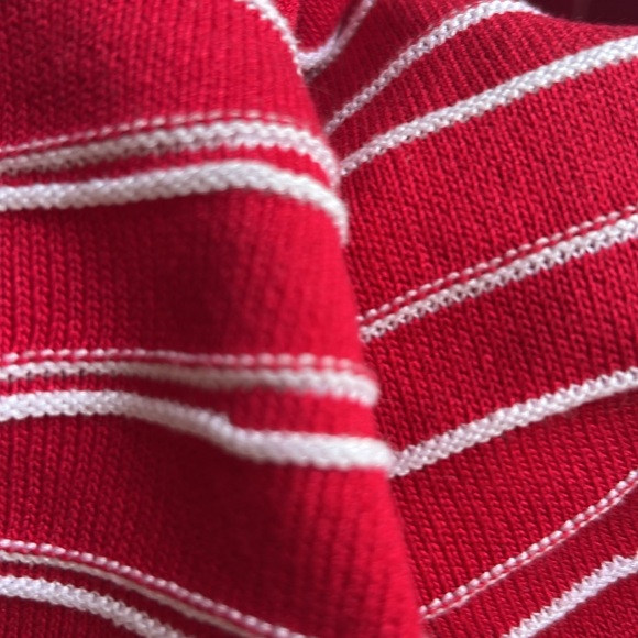 Nina Leonard Dress NWT Sweater-Dress Spring Red/White stripes Sz. S Midi ribbed - Picture 13 of 15